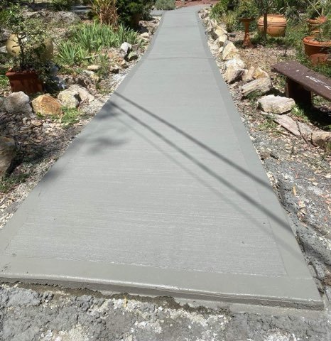 concrete footpath construction